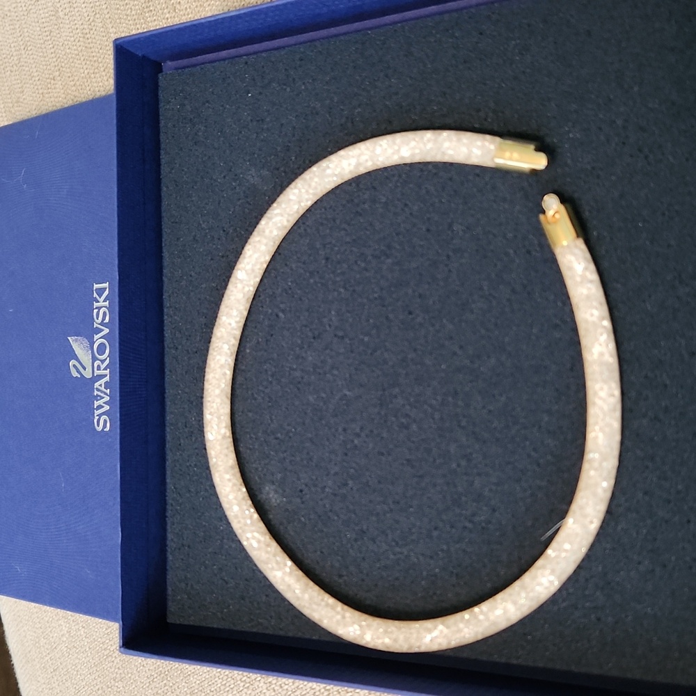 Swarovski Stardust champagne choker 42 cm long